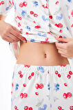 Premium Kadın Pijama Takımı Meyve Desenli Yumuşak Dokulu Kısa Kollu Gömlek Yaka