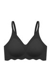 Seamless Bra - Elara | Siyah Lazer Kesim Balensiz İnce Fitil Dokulu Dikişsiz Kadın Sütyen