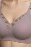 Seamless Bra - Lucent | Kahverengi Lazer Kesim Balensiz Ön Çapraz Şerit Detaylı Kadın Sütyen