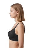 Seamless Bra - Elune | Siyah Lazer Kesim Balensiz Dekolte Taş Detaylı Dikişsiz Kadın Sütyen