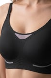 Seamless Bra - Avena | Siyah Lazer Kesim Balensiz Çizgi Dokulu Tül Detaylı Kadın Sütyen