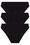 Basic Pamuklu Kadın Bikini Külot 3'lü Paket - 7