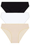 Basic Pamuklu Kadın Bikini Külot 3'lü Paket - 8