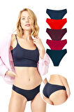 Basic İz Yapmayan Lazer Kesim Kadın Bikini Külot 5'li Paket - 2
