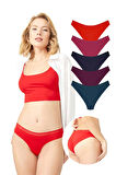 File Lastikli Lazer Kesim Bikini Külot 5'li Paket - 2