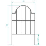 BAHÇE ÇİTİ 33CM MODEL - 2 SİYAH HOBİ BAHÇESİ, ÇİÇEK, SEBZE, MİNİ BAHÇE
