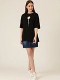 Baskılı T-shirt - Siyah