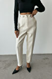 CHANEL PANTOLON YAN BİYELİ - Beyaz