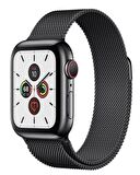 Apple Watch Uyumlu Milano Loop Kordon ( Siyah )