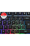 Kb-r800 Usb Gökkuşağı Aydınlatmalı Q Metal Yüzey Kablolu
