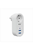 -3400-01 Akım Korumalı 1xpriz 2xusb 1xusb Type-c Soket 2.1a