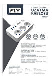 3406-01 3lü Anahtarlı 2.1A 3Usb Şarj Çıkışı 2mt Anahtarlı Akım Korumalı Priz Çocuk Koruması