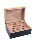 Hansotia Humidor Puro Kutusu Siyah Camlı
