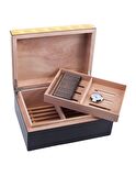 Hansotia Humidor Puro Kutusu Siyah Camlı