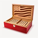 Lubinski Special Edt. Parmakizi Kilitli Puro Kutusu Humidor Flag 60s