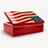 Lubinski Special Edt. Parmakizi Kilitli Puro Kutusu Humidor Flag 60s