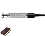 Denicotea 25007 Karbon Filtreli 6-9mm Lüks Slim Sig.Ağızlığı Karbon Silver