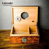 Lubinski Masif Sedir Camlı Humidor Puro Kutusu 50s