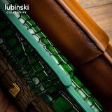 Lubinski Deri 3'lü Puro Kılıfı Beyaz Croco(60 Ring)