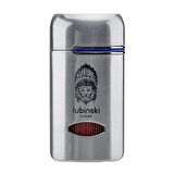 Lubinski Lion Kapaklı Delicili Tek Torch Puro Çakmağı Silver