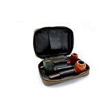 Rattray's Peat Pipe Bag 2 Kahve Deri Pipo Çantası
