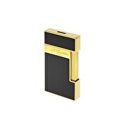 St Dupont Slimmy Golden Shiny Black Lacquer Çakmak 28002