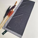 Bonjela Monogram Şal Açık Gri- Koyu Gri JZ0324