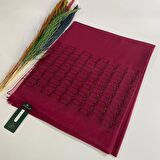 Locella İpeksi Tül Jakar Şal Bordo JSK0118