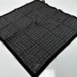 Vissona Siyah Twill İpek Eşarp IPK6401