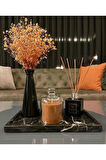 BLACK- DOĞAL SİYAH DİKDÖRTGEN MERMER SUNUM TEPSİSİ - 25*35cm