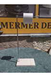 MERMER WC PEÇETELİK ASKISI - BEJ MERMER - GÜMÜŞ