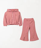 İspanyol Paça Kız Eşofman Takımı Gül Kurusu