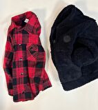 Kış Yünü Peluş Hırka Unisex Siyah