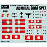 Academy 14103 1/350 Admiral Graf Spee Savaş Gemisi Demonte Plastik Maketi
