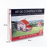Domenech 3505 Kantabria Tipik Dağ Evi, 17x12x10 Cm. Demonte Taş Maketi
