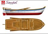 Türk Model 1/12 122 Sandal, Demonte Ahşap Maketi