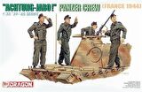 Dragon 6191 1/35 Ölçek (Achtung-Jabo!) Tank Mürettebatı (Fransa 1944) Asker Figürleri Plastik Model Kiti