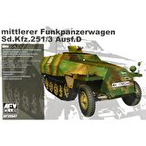 AFV Club AF35S47 1/35 mittlerer Funkpanzerwagen Sd.Kfz. 251/3 Ausf. D Askeri Araç Demonte Plastik Maketi