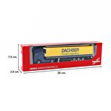 Herpa 316019 1/87 Ölçek, Volvo FH Gl. XL 2020 Soğutucu Dorseli TIR (Dachser), Sergilemeye Hazır Model Araç