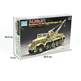 Trumpeter 07251 1/72 Ölçek Yarı Paletli Döner Vinç 6t ,18t (Sd.kfz.9/1), Plastik Model Kiti