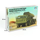 Trumpeter 07180 1/72 Ölçek Rus 9P140 Kamyon ve 9K57 Uragan Çoklu Füze Sistemi, Plastik Model Kiti
