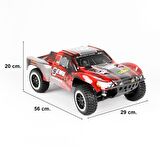Remo 1022 1/10 Ölçek, 4WD Off Road Short Course (9EMU) Fırçalı Çift Motorlu, Kırmızı Kaportalı, RC Model Araç