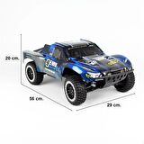 Remo 1022 1/10 Ölçek, 4WD Off Road Short Course (9EMU) Fırçalı Çift Motorlu, Mavi Kaportalı, RC Model Araç