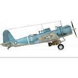 Academy 12324 1/48 Ölçek, USN SB2U-3(Battle of Midway) Savaş Uçağı, Plastik Model Kiti
