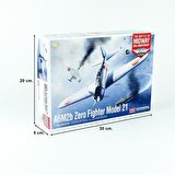 Academy 12352 1/48 Ölçek, Mitsubishi A6M2b Zero Fighter Model 21 Savaş Uçağı, Plastik Model Kiti
