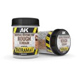 AK Interactive 8025 250 ml. Engebeli Arazi için Renksiz Toprak Dokusu, Akrilik, Diorama Serisi Zemin Dokusu