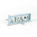 Preiser 14006 1/87 Ölçek, Gençler, Boyanmış Plastik Figürleri, 6 Adet