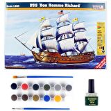 Mistercraft D165ST 1/500 USS Bon Homme Richard Yelkenli gemisi Plastik Model Kiti, (12xBoya,2xFırça,Yapıştırıcılı Başlangıç Set