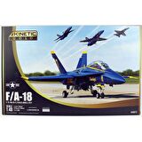 Kinetic K48073 1/48 F/A-18A/B/C/D Blue Angels 2017 Savaş Uçağı, Plastik Model Kiti