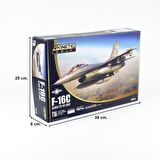 Kinetic K48102 1/48 F-16C Blok 25/42 USAF Savaş Uçağı, Plastik Model Kiti
